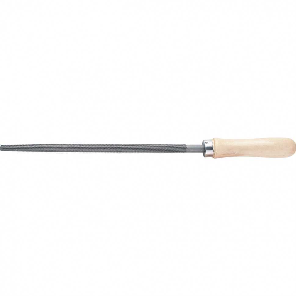 Напильник круглый, 200 мм, деревянная ручка Сибртех Напильники круглые фото, изображение