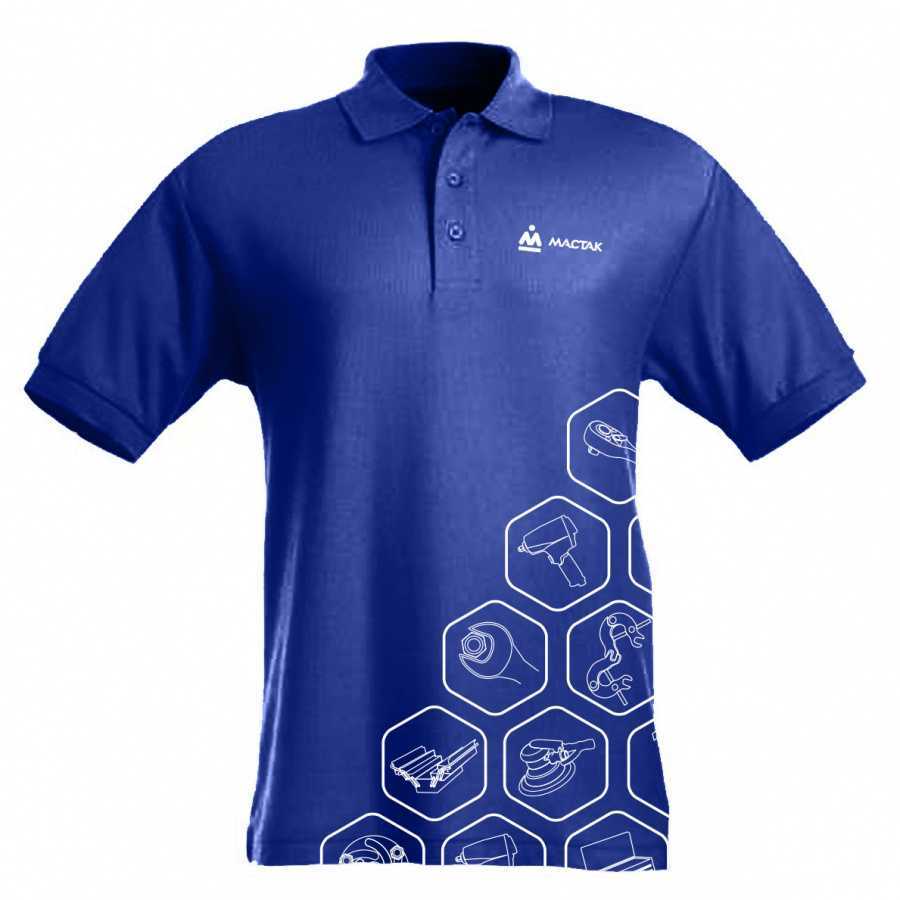 Поло с логотипом бренда "МАСТАК", размер XXXXL, синий/принт МАСТАК ADT-201807XXXXLP Брендированная одежда фото, изображение
